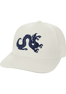 Drexel Dragons Mens White Back Nine Stretch Fit Primary Mark Flex Hat