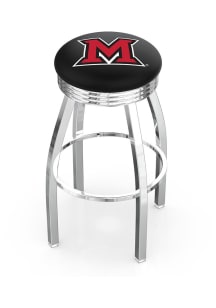 Miami RedHawks 3 Ring Chrome Seat Pub Stool -