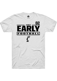 James Early Rally Mens White Cincinnati Bearcats NIL Stacked Box Player T Shirt