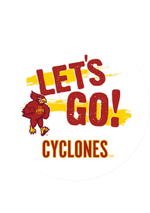 Iowa State Cyclones 3&quot; Lets Go Button - Cardinal