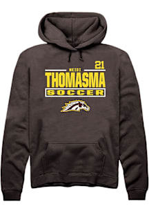 Heidi Thomasma Western Michigan Broncos Mens Brown NIL Stacked Box Player Hood
