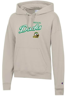 Champion Oregon Ducks Womens White Powerblend Hooded Sweatshirt