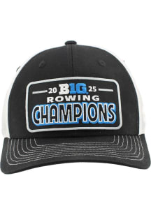 Washington Huskies Black 2025 Big Ten Rowing  Champs LR Dakota Trucker Adjustable Hat
