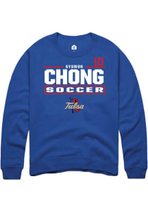 Gyuwon Chong Rally Mens Blue Tulsa Golden Hurricane NIL Stacked Box Player Crew