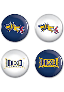 Navy Blue Drexel Dragons 4pk Button