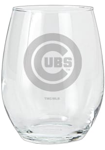 Chicago Cubs 15oz Etched Stemless Wine Glass