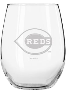 Cincinnati Reds 15oz Etched Stemless Wine Glass