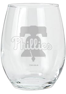 Philadelphia Phillies 15oz Etched Stemless Wine Glass