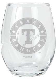 Texas Rangers 15oz Etched Stemless Wine Glass