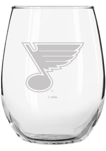 St Louis Blues 15oz Etched Stemless Wine Glass