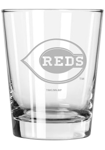 Cincinnati Reds 15oz Etched Rock Glass