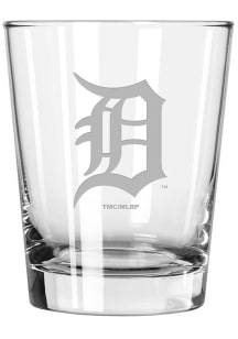 Detroit Tigers 15oz Etched Rock Glass