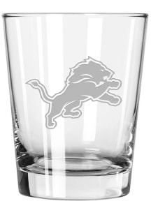 Detroit Lions 15oz Etched Rock Glass