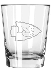 Kansas City Chiefs 15oz Etched Rock Glass