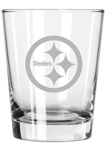 Pittsburgh Steelers 15oz Etched Rock Glass