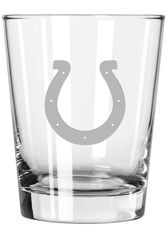 Indianapolis Colts 15oz Etched Rock Glass
