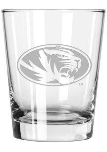 Missouri Tigers 15oz Etched Rock Glass
