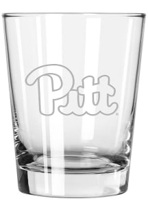 Pitt Panthers 15oz Etched Rock Glass