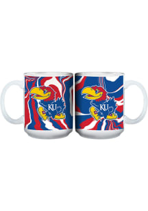Kansas Jayhawks 15 OZ Tie Dye Mug