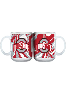 White Ohio State Buckeyes 15 OZ Tie Dye Mug
