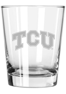 TCU Horned Frogs 15oz Etched Rock Glass