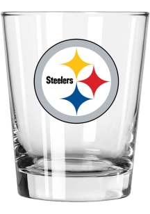 Pittsburgh Steelers 15oz Full Color Logo Rock Glass