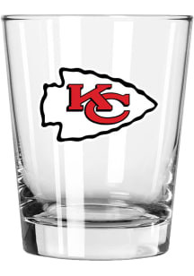 Kansas City Chiefs 15oz Full Color Logo Rock Glass