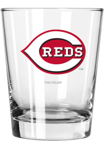 Cincinnati Reds 15oz Full Color Logo Rock Glass