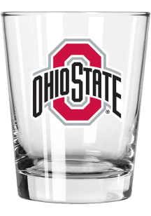Ohio State Buckeyes 15oz Full Color Logo Rock Glass