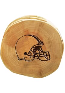 Cleveland Browns Round Wood Cut Coaster