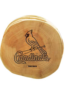 St Louis Cardinals Round Wood Cut Coaster