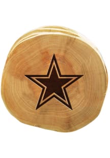 Dallas Cowboys Round Wood Cut Coaster