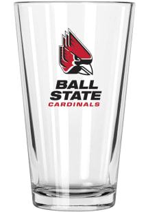 Ball State Cardinals 17oz Color Logo Mixing Pint Glass