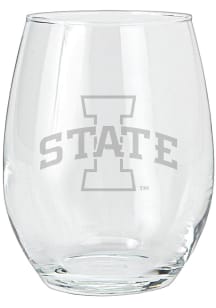 Iowa State Cyclones 15oz Etched Stemless Wine Glass