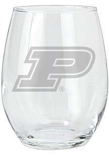 Purdue Boilermakers 15oz Etched Stemless Wine Glass