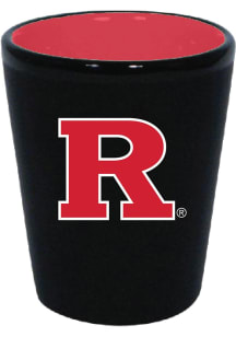 Black Rutgers Scarlet Knights 2oz Matte Black Shot Glass