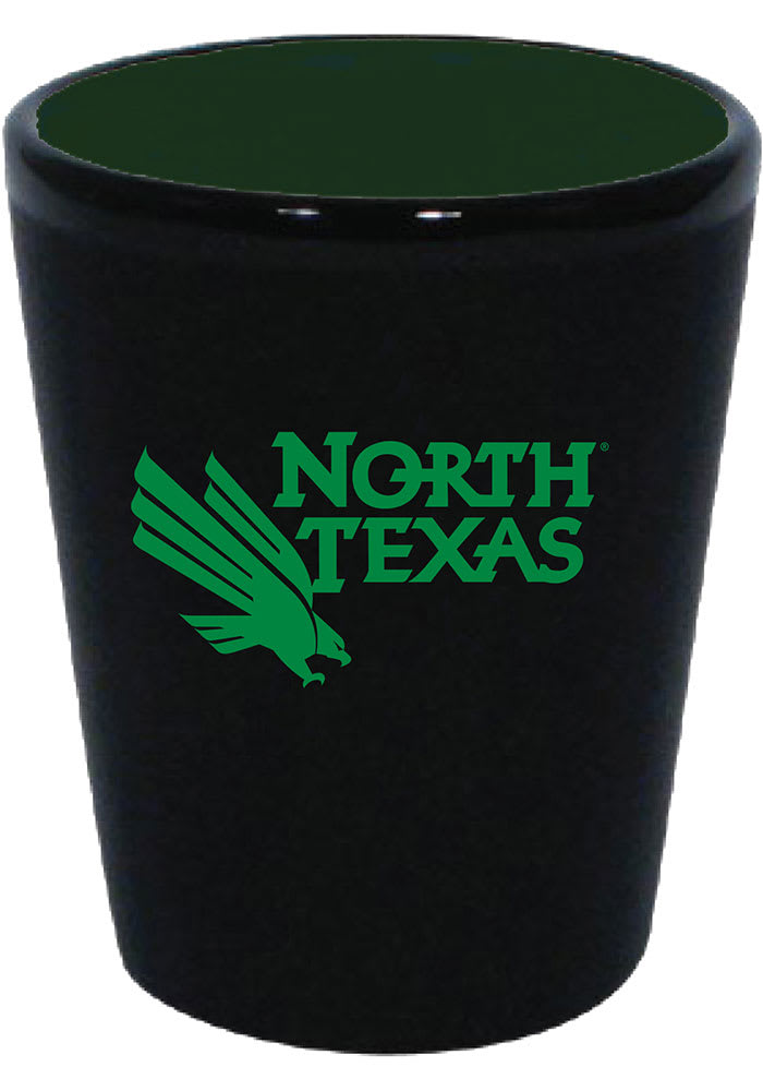 North Texas Mean Green 2oz Matte Black Shot Glass