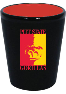 Pitt State Gorillas 2oz Matte Black Shot Glass