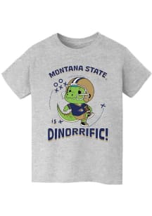 Vive La Fete Montana State Bobcats Youth Grey Dino-Riffic Short Sleeve T-Shirt