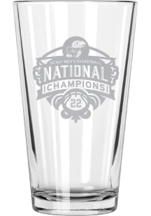 Kansas Jayhawks 17oz 2022 National Champions Etched Logo Pint Glass