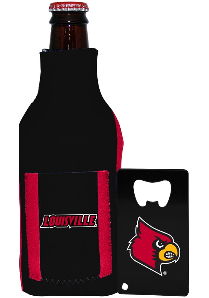 Louisville Cardinals Glitter Bottle Cooler, Red