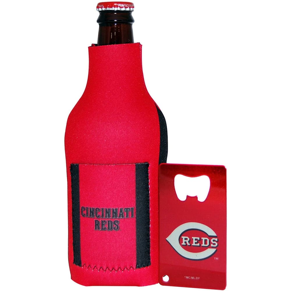 CINCINNATI REDS COOPERSTOWN 20 oz BOTTLE OR 24 oz KADDY KOOZIE CAN HOLDER  NEW