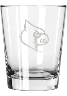 Louisville Cardinals etched Rock Glass