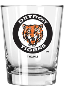 Detroit Tigers 15oz Cooperstown Batting Tiger Logo Rock Glass