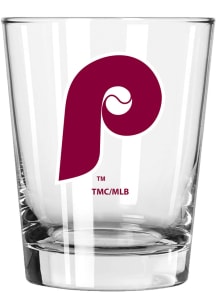 Philadelphia Phillies 15oz Coopertstown P Logo Rock Glass
