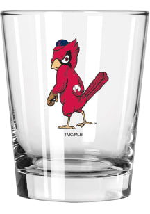 St Louis Cardinals 15oz Cooperstown Pitching Bird Logo Rock Glass