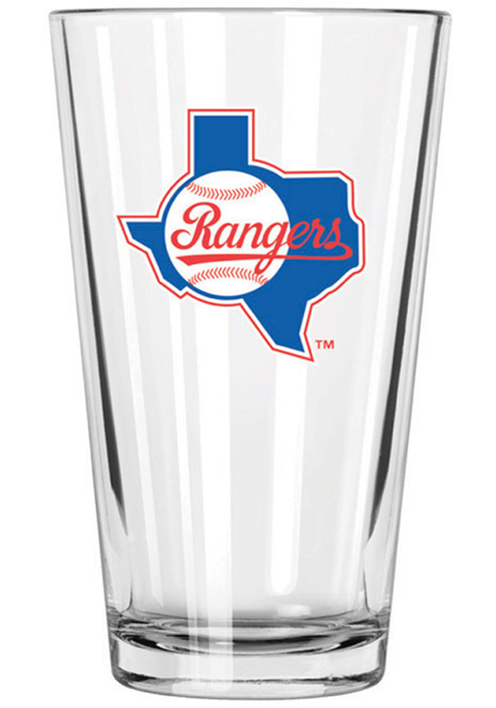 Texas Rangers 16oz State Shape Logo Pint Glass