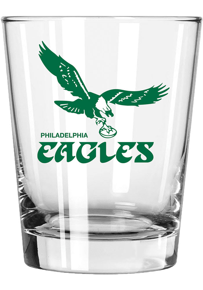 Philadelphia Eagles 15oz Retro Bird Logo Rock Glass