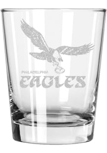 Philadelphia Eagles 15oz Retro Bird Etched Logo Rock Glass
