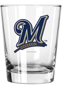 Milwaukee Brewers 15oz Double Old Fashioned Rock Glass